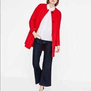 zara red coat 2018